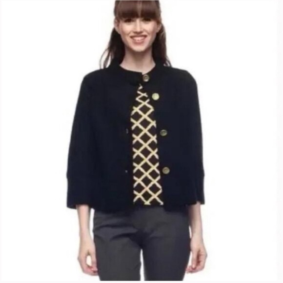 J. McLaughlin Jackets & Blazers - J. McLaughlin NWT Women's Black PRIMA 3/4 Sleeve Link Stitch Cardigan, Small
